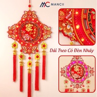 Hanging strip CNY with the word Phuc with flashing lights to decorate Tet 2026, home, office store