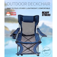 Ready Stocks | Foldable Outdoor Chair | Outdoor Deck Chair | Foldable Beach Chair | Portable Beach Chair