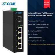 JT-COM Gigabit 4 port Ruggedized Switch Industrial 2 SFP And 4 RJ45 DiN-Rail -40°C~85°C Ethernet Swi