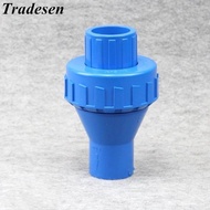 ☌∋☌1pcs 20mm 25mm 32mm ID Belt spring PVC One Way Non Return Check Valve Pipe Fitting Coupler Adapte