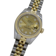 勞力士 Datejust 179173G（D 序號）女士腕錶，品牌名稱，10 顆鑽石，自動機芯，不銹鋼 (SS) 和黃金 (YG) 組合。