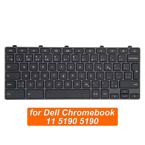 FR-ENG Keyboard Replacement Part for Chromebook 11 5190 5190 2-in-1 0CX36H PK13VIU3A42 SG-92640-87A 