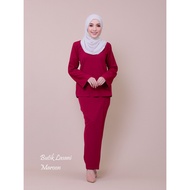 SAIZ BESAR BAJU KURUNG KEDAH MODEN MINI KURUNG BAJU RAYA PLAIN IRONLESS KAIN LIPAT DEPAN MATERIAL CO