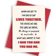 Happy Valentine's Day Card, Anniversary Card for Wife & Romatic Gifts for Her, Birthday Greeting Car