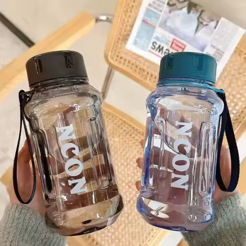 850/1100/1300ml Clear Water Bottle Portable Leakproof Large Capacity Travel Kettle Lightweight Water
