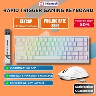 Attack Shark X68HE Keyboard + X3 Wireless Gaming Mouse - PAW3395, Polling Rate 8000Hz, Rapid Trigger