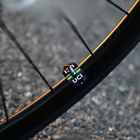 6Pcs/set UCI Road Bike Sticker - Valve Ring Sticker/Bike Spoke Sticker, PVC reflective material, wat