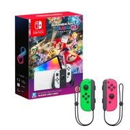 Nintendo Switch 瑪利歐賽車8豪華版 主機同捆組 白 (OLED版)+Joy-Con 控制器 左右手套組 粉紅綠