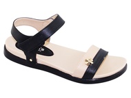 Sandal đế bằng nữ Bitas SYN.240 (Đen + Kem + Xám)