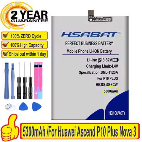 Top Brand 100% HB386589ECW Battery for Huawei Nova3 Nova3i Nova 5T Honor Play Nova 4 V10 Maimang 7 H