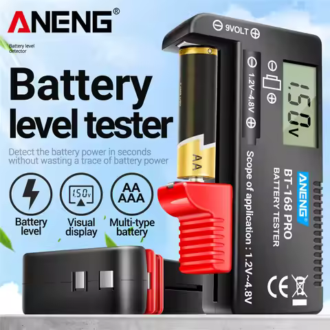 Battery Power Detector ANENG BT-168 PRO/168D/BT168 9V Battery Detection Universal Digital Battery Te