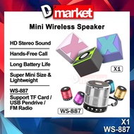 Super Mini Speaker X1 HD Stereo Surround Sound Portable Speaker WS-887 Outdoor Small Speaker WS887 S