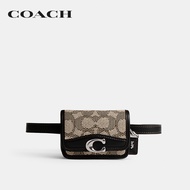 COACH กระเป๋าคาดเอว/กระเป๋าคาดอกรุ่น Bandit Card Case Belt Bag In Signature Jacquard สีดำ CM500 LHUW