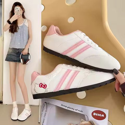 Women's Casual Shoes Cute Kitten Embroidery Soft Bottom Non-slip Comfortable De Training Shoes New H
