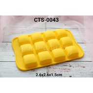 CTS-0043 Square chocolate pudding silicone mold nastar silicone mould