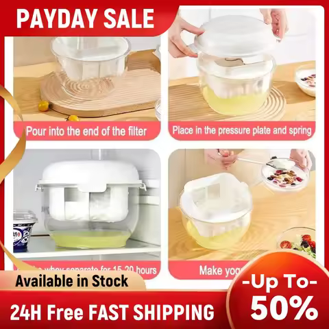 Yogurt Strainer with Lid and Ultra Fine Mesh Yogurt Filter Thick & Creamy Homemade Yogurts Maker for