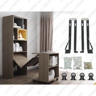 Fold-Down Collapsible Table Extendable Dining Table Study Desk Invisible Hardware Accessories Slidin