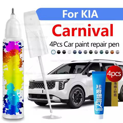 Car Paint Repair Pen For 1998-2025 KIA Carnival Paint Scratch Repair Accessories 4PCS Black ABP Blue