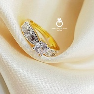 แหวน 0326 รุ่นฟรีไซส์ หนัก 1 สลึงเพชรทองเคลือบแก้ว แหวนทองเคลือบแก้ว ทองสวย แหวนทอง แหวนทองชุบ แหวนทองสวย
