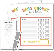 ScratchAway Daily Chore Reward Charts for Kids (2-Pack) Scratch Off Reward Charts with Scratch Off S