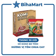 [30 PACK BOX]- MASAN - Komi Noodles with Spicy and Sour Shrimp Flavor, Komi Komi Komi Spicy and Sour