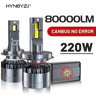 HYNBYZJ H7 H4 80000LM Led Car Headlights Canbus 220W H1 H8 H11 Lamp 9005 HB3 9006 HB4 9012 LED Bulb Turbo Lamp 6000K White 12V