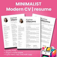 resume printing | modern cv | customize | 5 copies