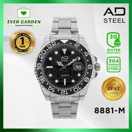 Evergarden AD-STEEL 8881M Men Casual Luxury Waterproof Quartz Luminous Stainless Steel Watch Color :