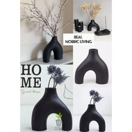 Flower vase/nordic vase/scandinavian vase/aesthetic vase/black vase/black vase/flower vase