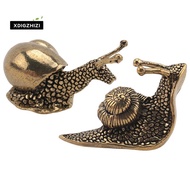 2Pcs Snail Decor Figurine Brass Snail with Decor Effect the Meaning of the Snail Walk Slowly