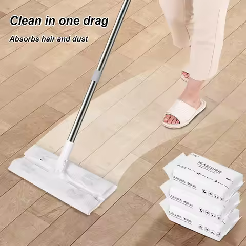 Floor Dust Mop 360 Degree Rotation Cleaning Mop Sweeper Cleaning Mop Static Floor Mop for Hardwood L