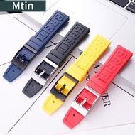 Rubber strap men's pin buckle watch accessories For Breitling watch strap outdoor sports wristband ladies 22mm24mm bracelet tool