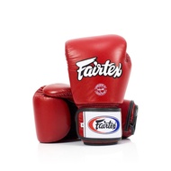 Fairtex Boxing Gloves BGV1 Universal Gloves Tight-Fit (8,10,12,14,16 oz.) for Sparring MMA K1 นวมซ้อมชก แฟร์แท็ค BGV1 สีแดง ทำจากหนังแท้ ผลิตในประเทศไทย