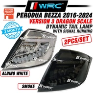 Perodua Bezza 2016 - 2024 Version 3 Dragon Scale Dynamic Tail Lamp With Signal Running