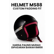 🔥 HELMET CUSTOM MS88 + PADDING WARNA EKSKLUSIF (GOLD, HITAM, PINK, BIRU) | READYSTOCK