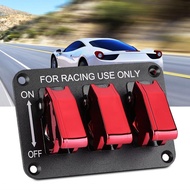 Car Toggle Switch Panel  12V 3 Group Electrical Devices Home for Racing DIY