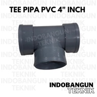 Tee Polos Letter T Pipa PVC 4" Inch Sambungan Pipa T PVC 4" Inch