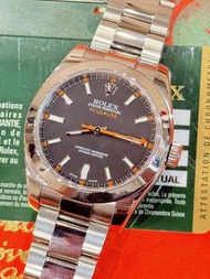 🧺洗衣街店🧺🌈🌈新返貨啦🌈🌈💳連出世卡💳⚡️⚡️Rolex MILGAUSS 116400⚡️⚡️黑色面⚡️閃電針⚡️連原裝Rolex 鋼帶🧡🧡40mm 狀態一流😎KCB1702(旺角洗衣街店）