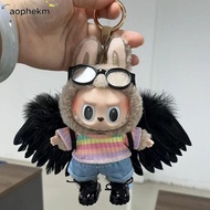 AOPHEKM Labubu Angel Wing, DIY White Black Plush Labubu Doll Wing, Mini Plush Labubu Doll Angel Wing