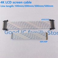 41Pin 51Pin 4K HDTV LCD LED Ribbon Cable AWM 20706 20861 105C 60V VW-1 EDP Ribbon Cable 0.5MM I-PEX 
