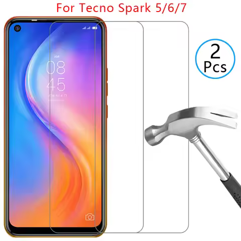 protective tempered glass for tecno spark 5 7 pro 6 go screen protector on techno spark5 spark6 spar