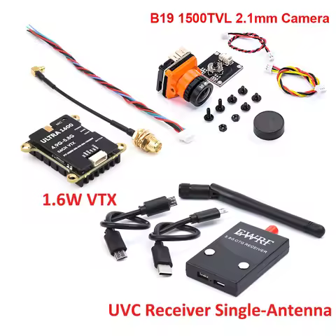 FPV VTX 1.6W / TS5828L 600mW Transmitter 1200TVL B19 1500TVL Mini Camera 5.8G FPV Receiver UVC Video