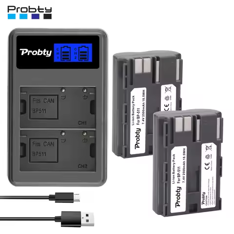 BP-511A BP511 BP511A BP-511 Battery and Charger for Canon PowerShot G1 G2 G3 G5 G6 EOS 40D 5D 50D 20