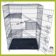 ◐♦(PLATFORM BESAR) 3 level Cat Cage / Sangkar Kucing Besar 3 Tingkat [36"(L) × 24"(W) × 53"(H) ] 623