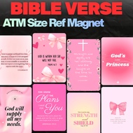 BIBLE VERSE | PINK THEME Ref Magnet | Souvenir ATM Size
