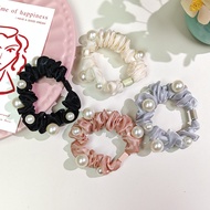 New Pearly High Stretch Hair Tie Mesh Hair Tie for Woman Handmade Head Rope Fabric Sweet Small Bowel