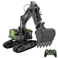 New HUINA 1593 1:14 RC Alloy Excavator 22CH Big RC Trucks Simulation Excavator Remote Control Track 