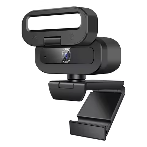 For PC Rotatable Microphone Fill Light 4K 60FPS Live Webcam USB Autofocus Camera For PC Laptop Strea