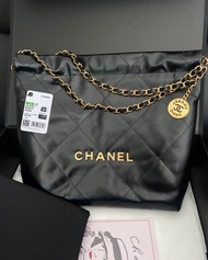Chanel 22 bag small黑金