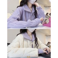 cardigan korean style cardigan set cardigan woman Sweater Jacket for Women - Taro Purple Turtleneck 
